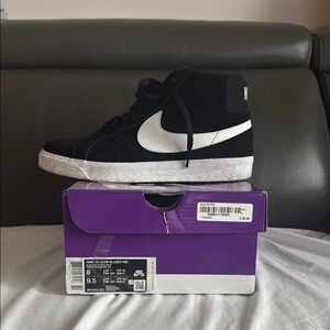 Nike Black and White High-Top Sneakers